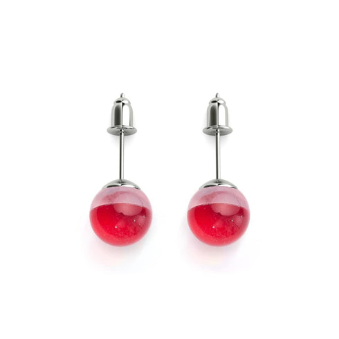 Lune de sang | Argent sterling .925 | Boucles d'Oreilles Verre Galaxie